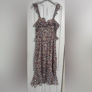 Dress Forum Red and Purple Sweetheart Midi Sundress